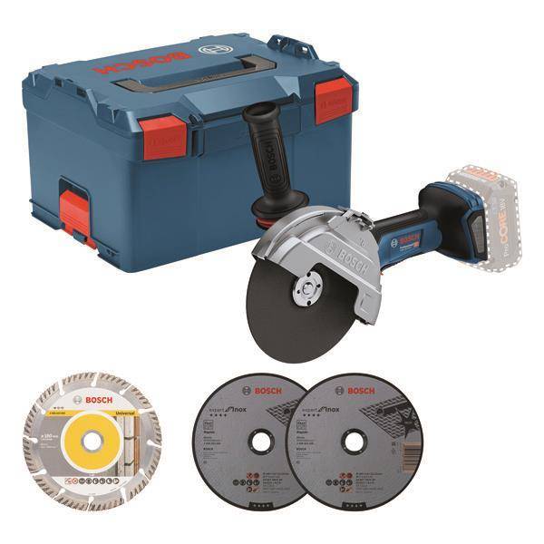 Bosch Akku-Winkelschleifer GWS 18V-180 P solo, L-Boxx 06019H6L02 Install.Baumaterial Werkzeug