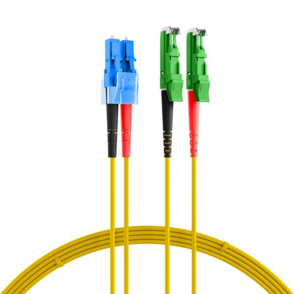 R&M Duplex Patchkabel E2000?/APC-LC OS2 -- 5m 3mm gelb G657A1 Grade C Glasfaserverkabelung Glasfaser