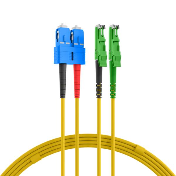 R&M Duplex Patchkabel E2000?/APC-SC OS2 -- 20m 3mm gelb G657A1 Grade C Glasfaserverkabelung OS2