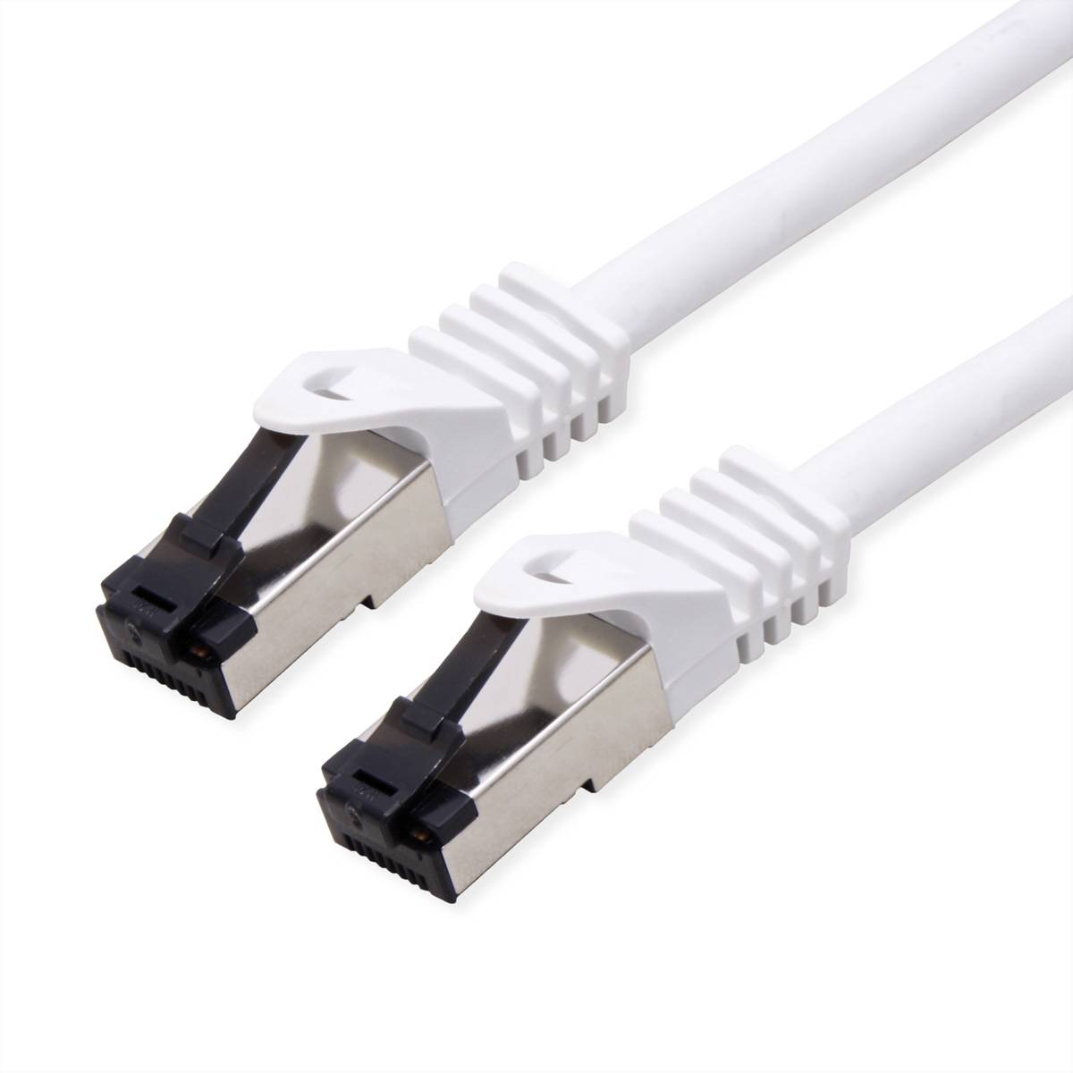 VALUE S/FTP-(PiMF-) Patchkabel Cat.8 (Class I), LSOH, Litzendraht, weiß, 3 m Twisted Pair Kabel