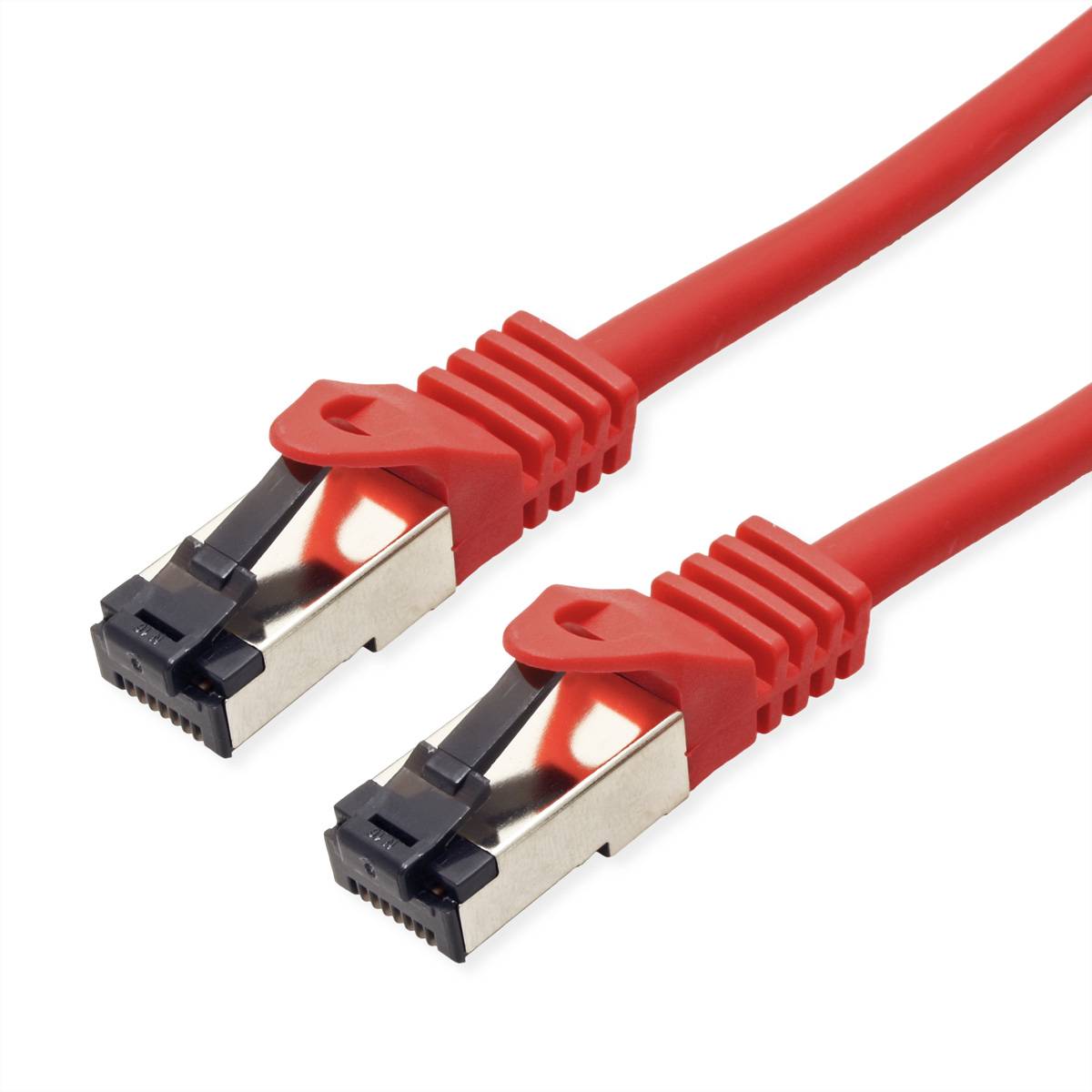 VALUE S/FTP-(PiMF-) Patchkabel Cat.8 (Class I), LSOH, Litzendraht, rot, 3 m Twisted Pair Kabel S/FTP