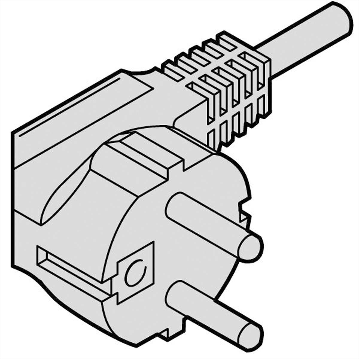 SCHROFF Netzanschlussltg., Schutzkontakt/UTE-KABEL BK 3G1 2500 Schutzkontakt C13 19 Schränke &amp