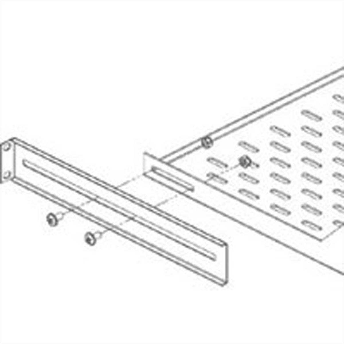 Illustration eines rechteckigen Panels mit beschrifteten Abmessungen: Breite (W), Höhe (H), Schlitzbreite (w), Schlitzabstand (7,2) und Lochdurchmesser (4,8).