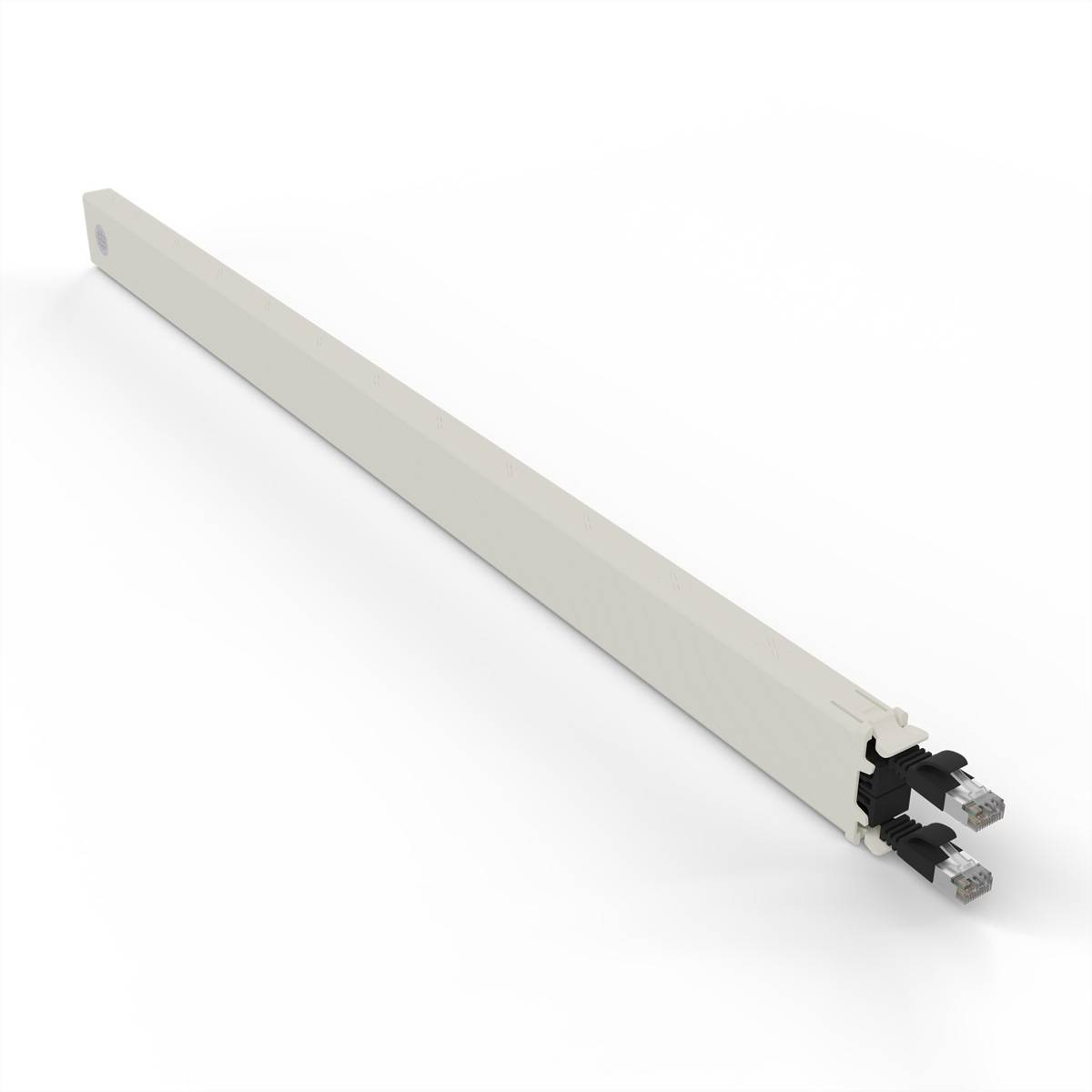 Rechtwinkliges Verbindungsstück mit gerilltem Knopf und Gewinde an den Enden, verwendet für mechanische oder Sanitäranwendungen.