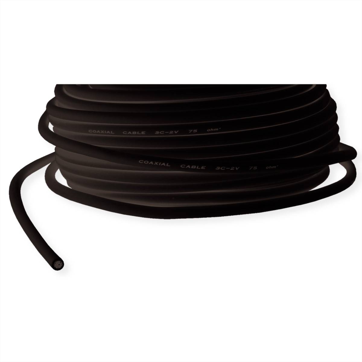 Koaxialkabel RG-59, schwarz, 100m, 75 Ohm Kabel RG-59