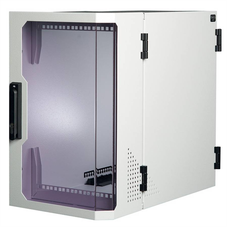 Schwarze Baugruppe bestehend aus einem rechteckigen Metallpaneel mit quadratischer Ausnehmung am unteren Ende, mit Scharnieren und einem Griff auf einer Seite.