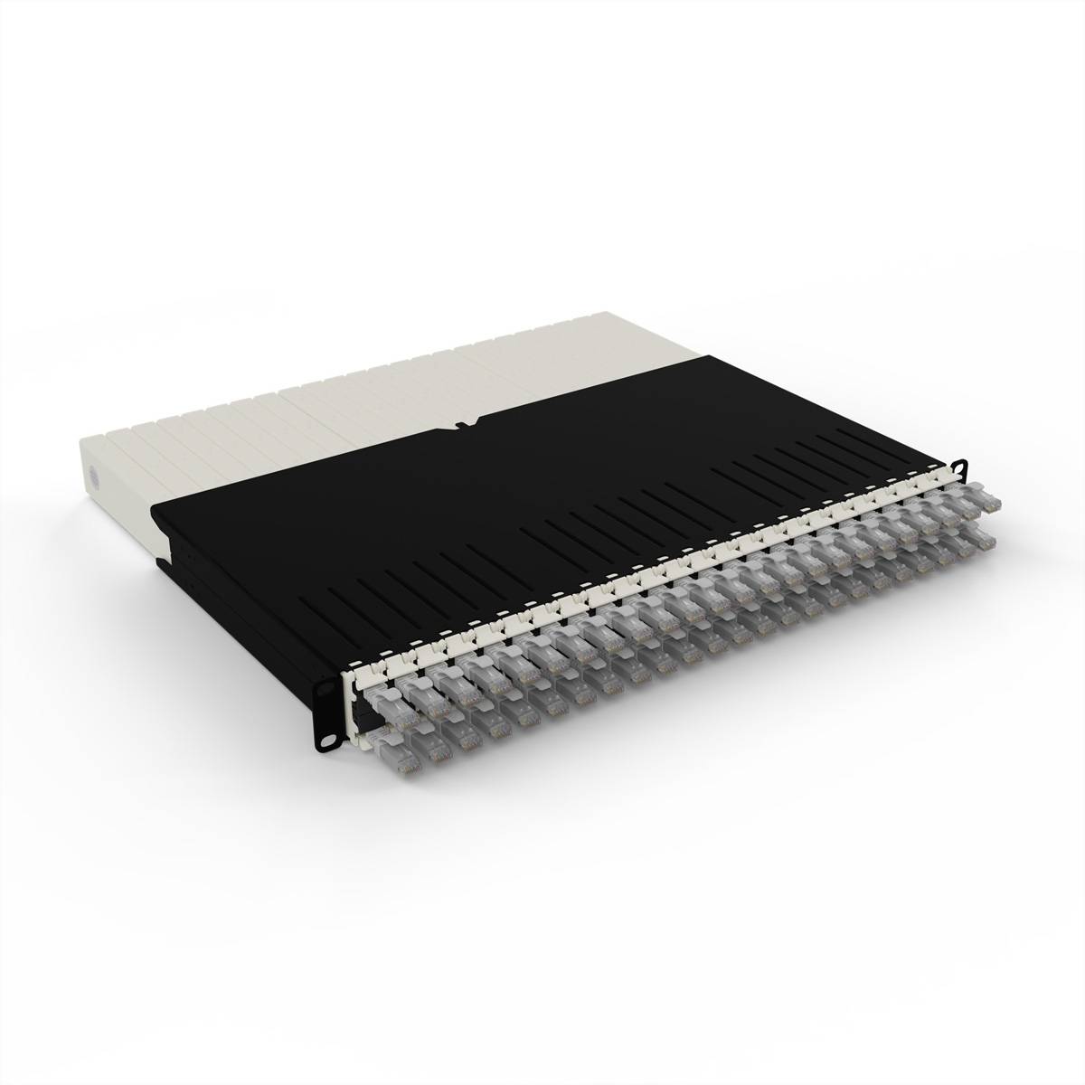 patchbox.one 8RU UTP grau Cat.6a 0,8m Netzwerkkabel Installation Patchpanel Cat.6A / Class EA