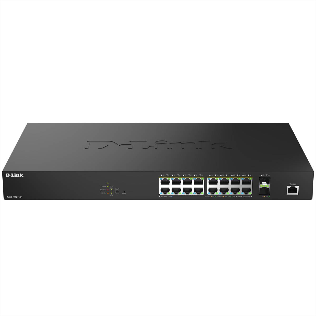 D-Link DMS-1250-18P/E 18-Port Switch PoE Multi-Gigabit Smart Managed Netzwerkkomponenten