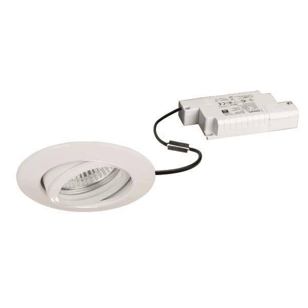 Bündiges LED-Deckenleuchte mit verstellbarem Rand und integriertem Stromtreiber, geeignet für moderne Innenbeleuchtungsanwendungen.