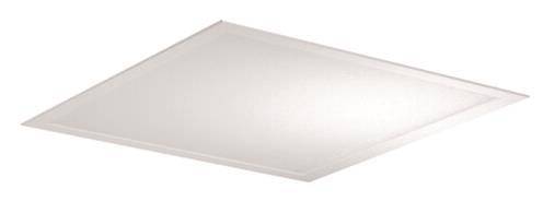Ein einfaches weißes rechteckiges Deckenpaneel mit leicht geneigter Perspektive, das häufig in Büro- und gewerblichen Beleuchtungsanlagen verwendet wird.