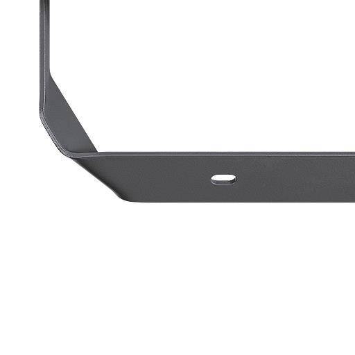 Metall-Kennzeichenhalter mit zentralem Befestigungsloch.