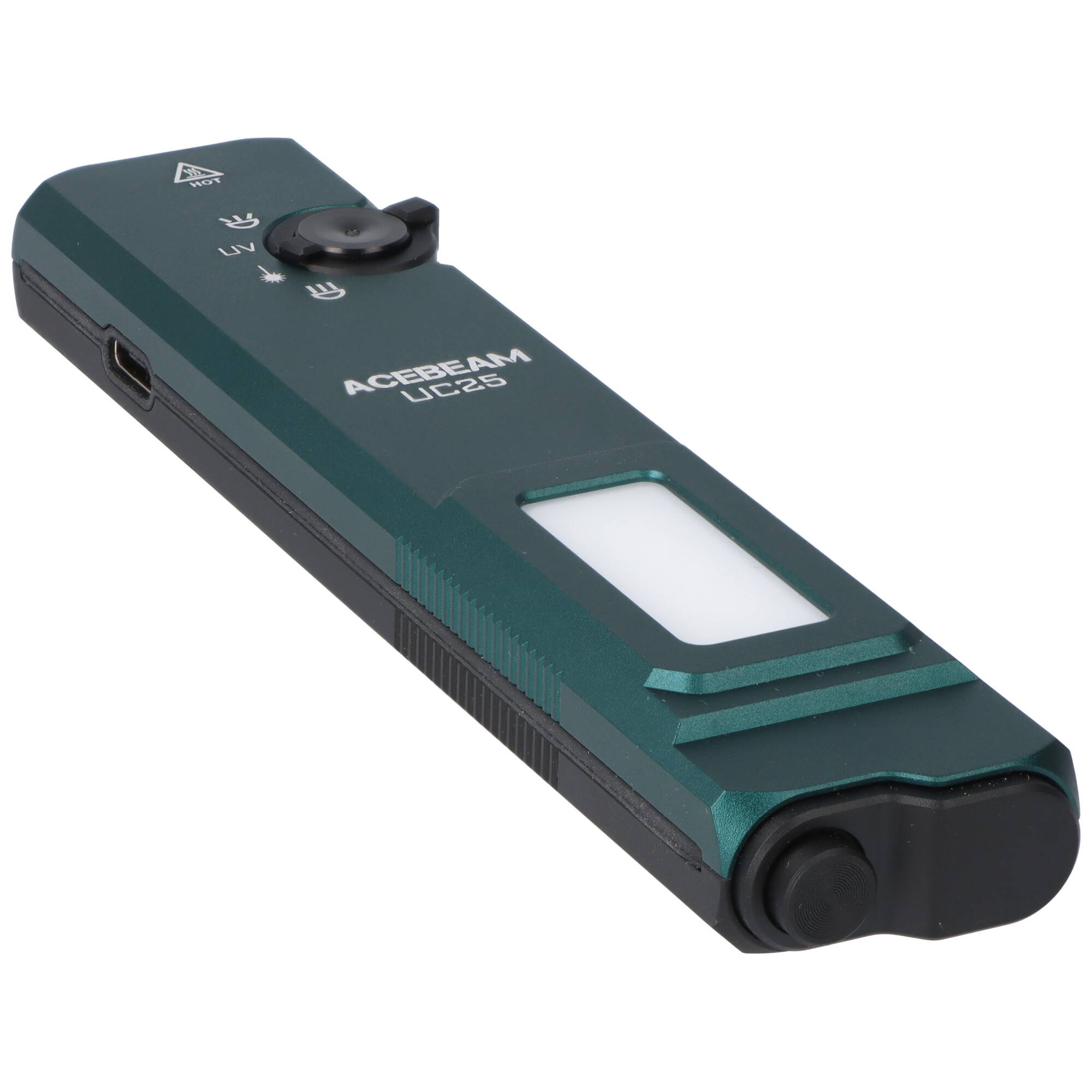 AceBeam UC25 mit 3.100 Lm Kalt.- Warmweißem / UV Licht und grünem Laser / Grün