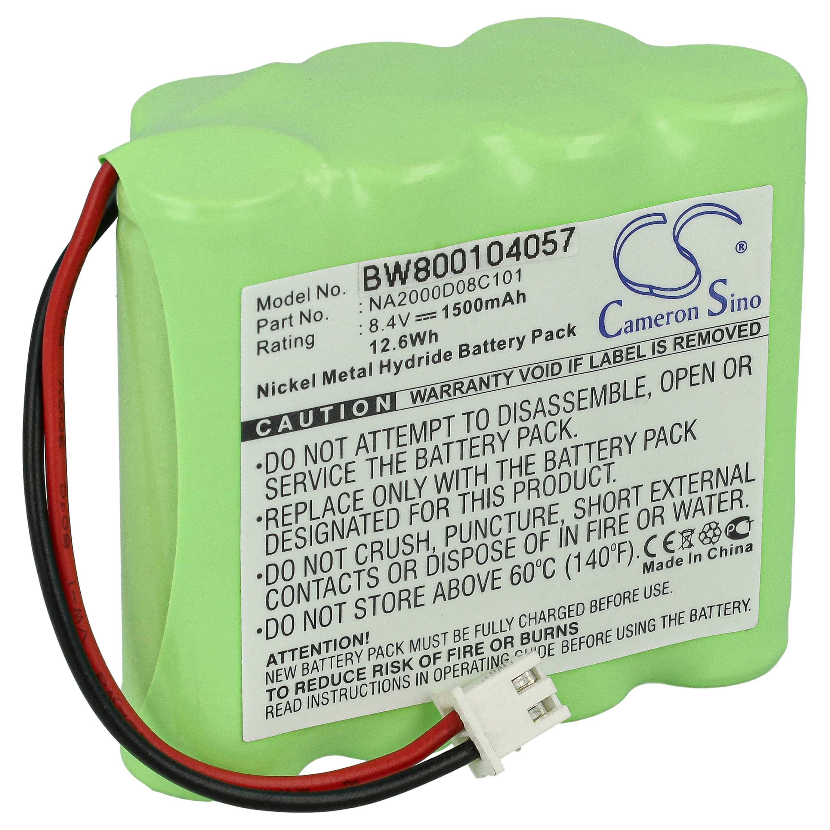 vhbw Akku Ersatz für Dual NA2000D08C101 für digital Radio (1500 mAh, 8,4 V, NiMH)