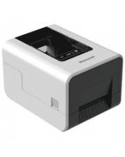 Ein weißer Thermaldrucker, Marke Honeywell, mit schlankem, eckigem Design. Geeignet für Einzelhandels- oder Büroumgebungen.