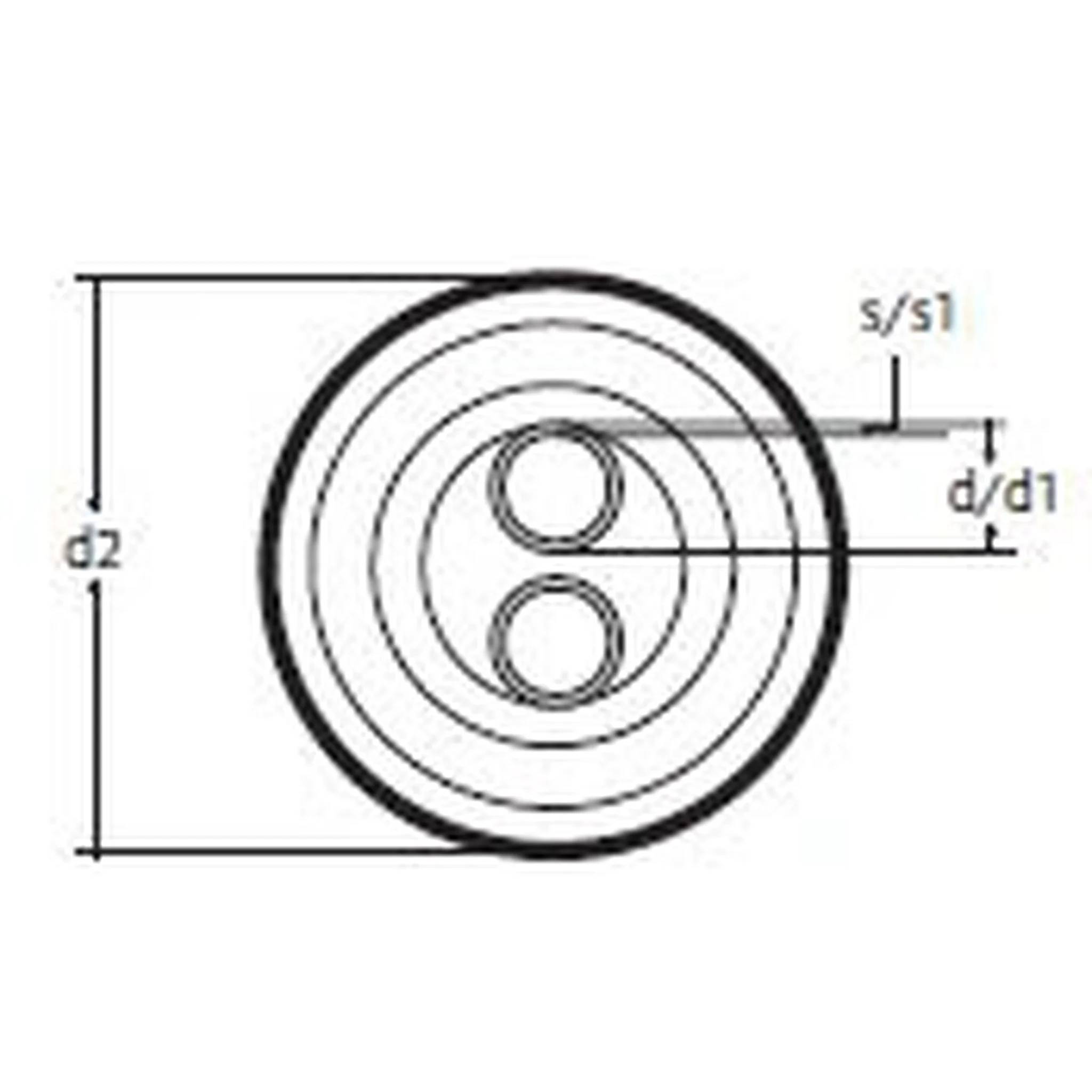 UPONOR Ecoflex Thermo Twin, 2x25x2,3/175, Stange mit 1 Stk.