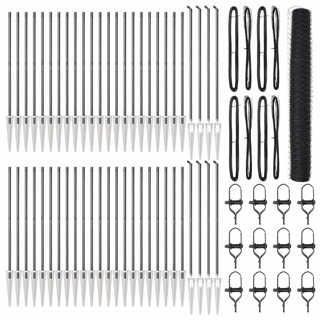 Ein Satz stabiler, gewichteter Basen und Stangen. Umfasst lange Stangen, kurze Stangen, Verbindungsstücke, drei Arten von Seilen und ein Pitchback-Trainingsnetz.