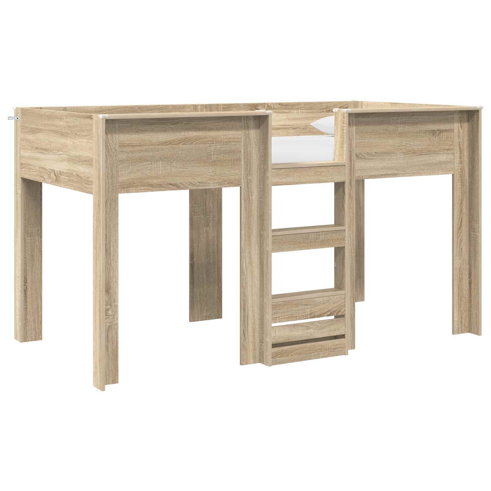 vidaXL Etagenbett für Kinder Sonoma-Eiche 90 x 190 cm Holzwerkstoff