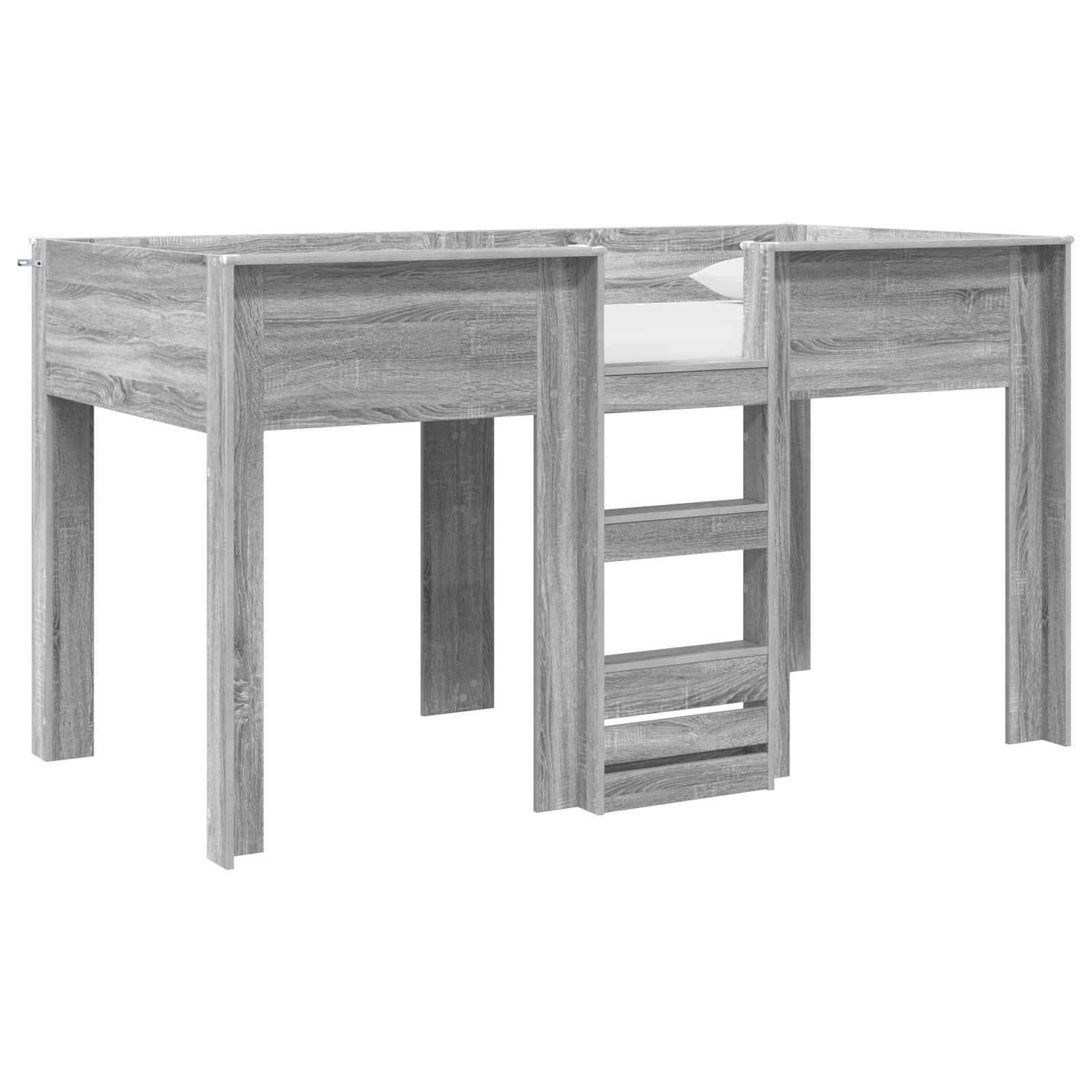 vidaXL Etagenbett für Kinder Graues Sonoma 80 x 200 cm Holzwerkstoff