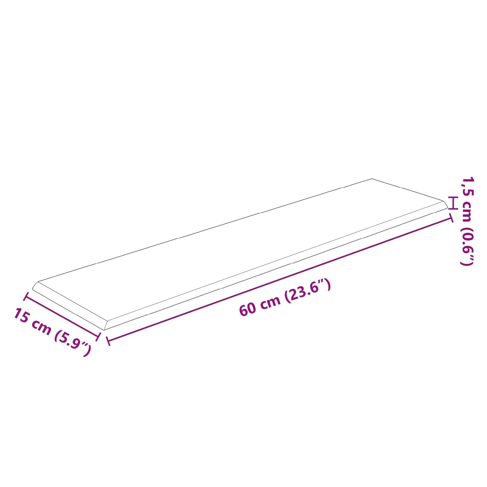 Abgebildete Regalbemaßungen: 60 cm (23,6