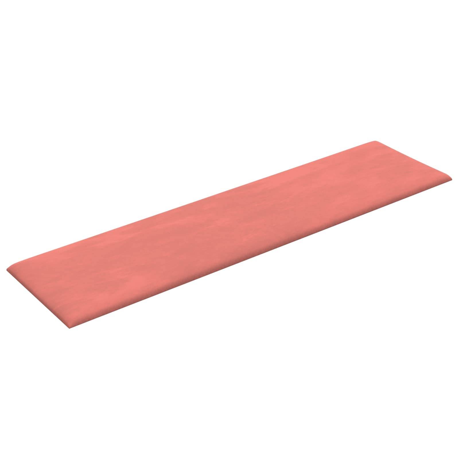 vidaXL Wandkopfteilen 12 pcs Rosa 60 x 15 cm Samt