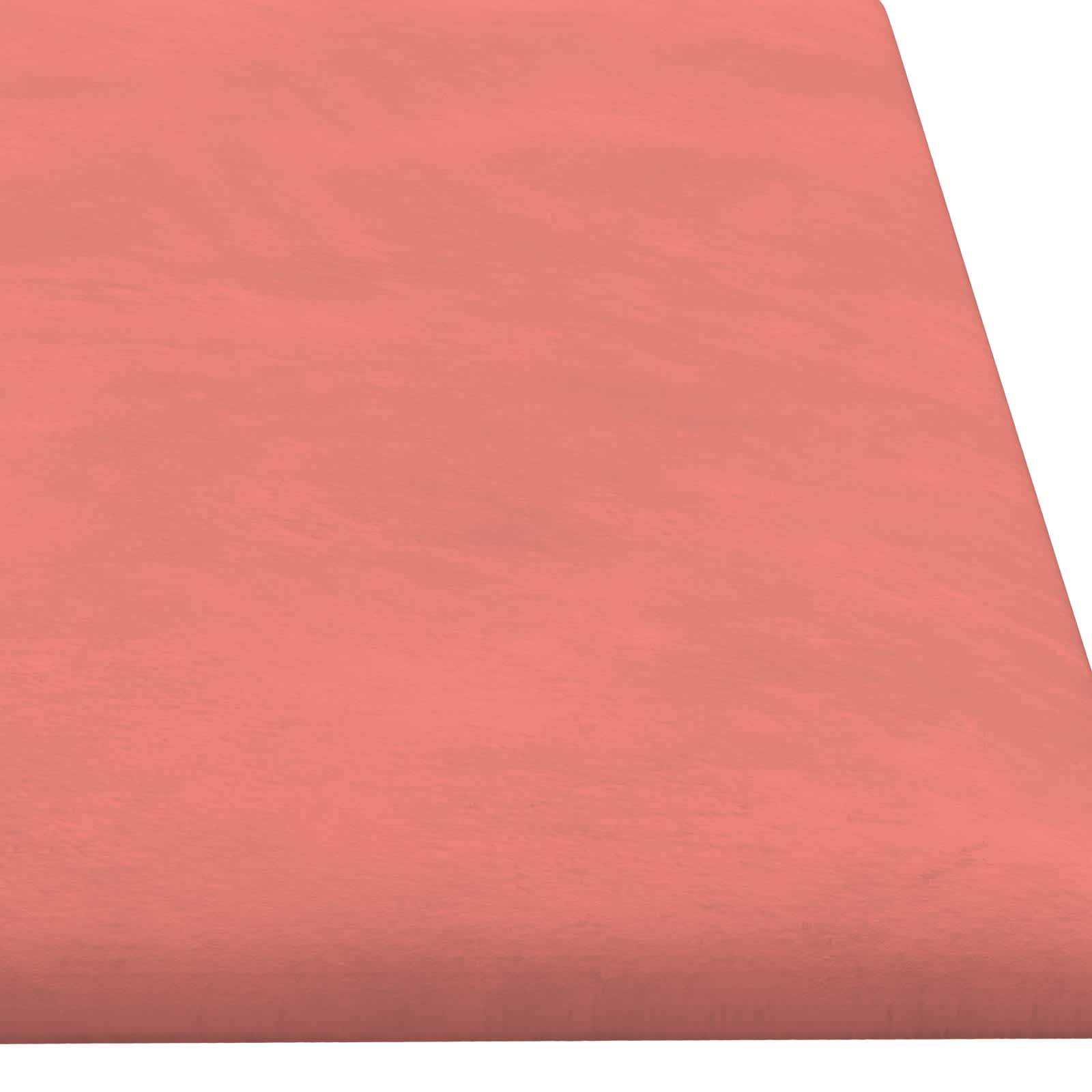 vidaXL Wandkopfteilen 12 pcs Rosa 60 x 15 cm Samt