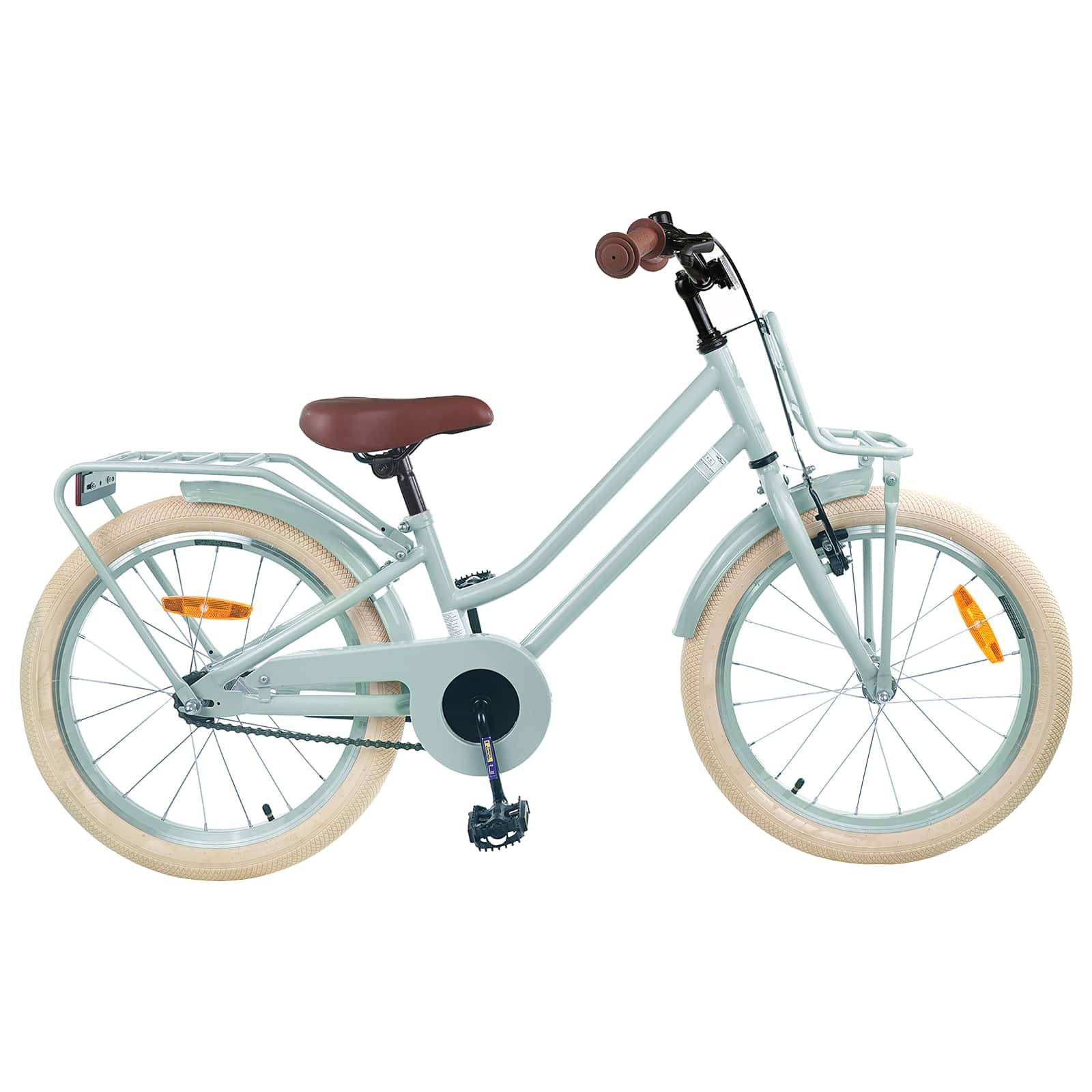 vidaXL Kinderfahrrad 18 Zoll für 5-7 Jahre alt Hellgrün