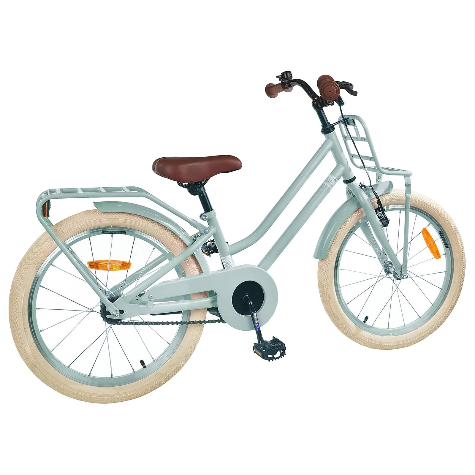 vidaXL Kinderfahrrad 18 Zoll für 5-7 Jahre alt Hellgrün