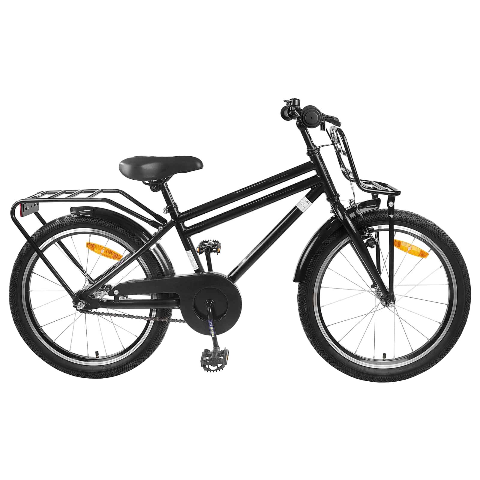 vidaXL Kinderfahrrad 20 Zoll für 6-11 Jahre alt Schwarz