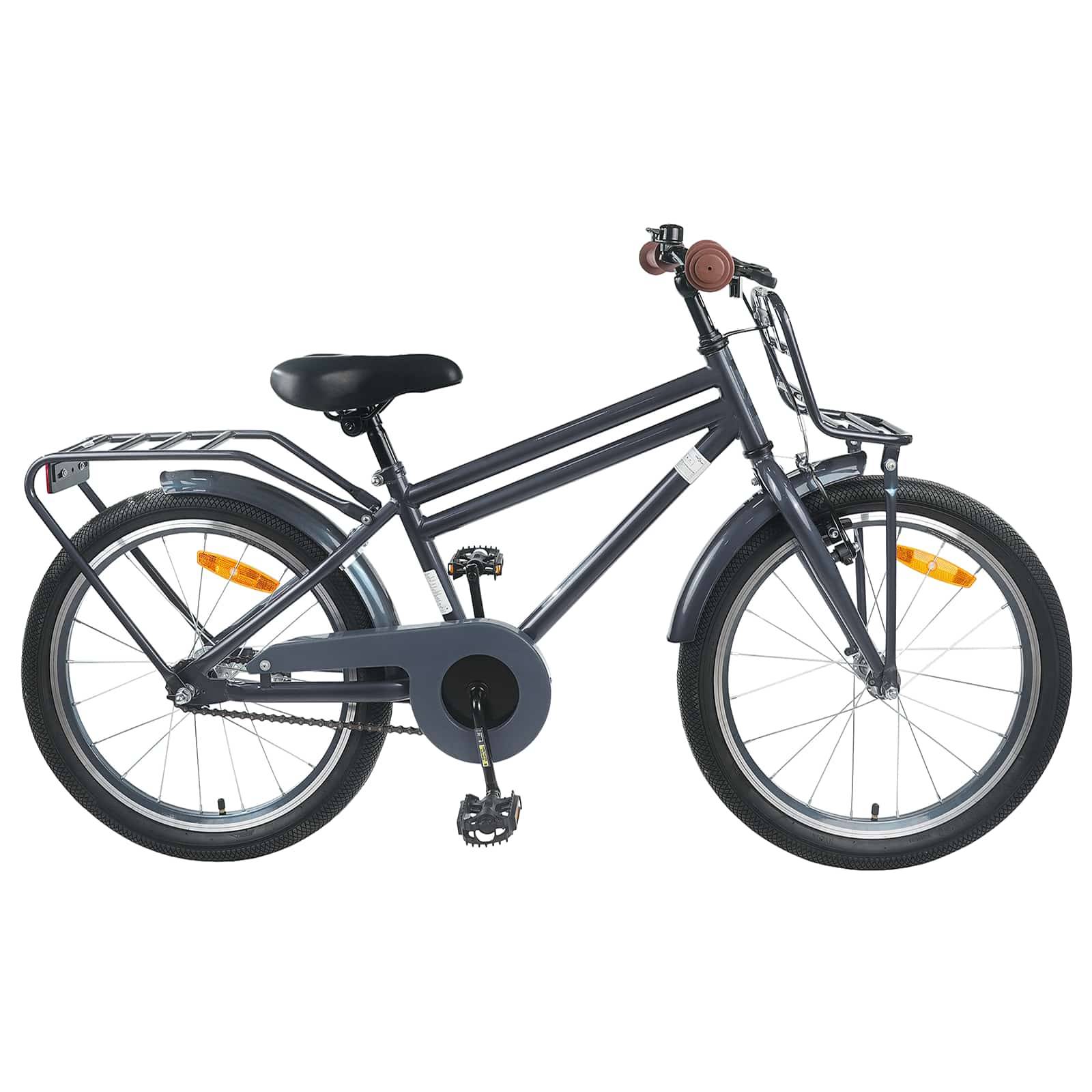 vidaXL Kinderfahrrad 18 Zoll für 5-7 Jahre alt Dunkelgrau