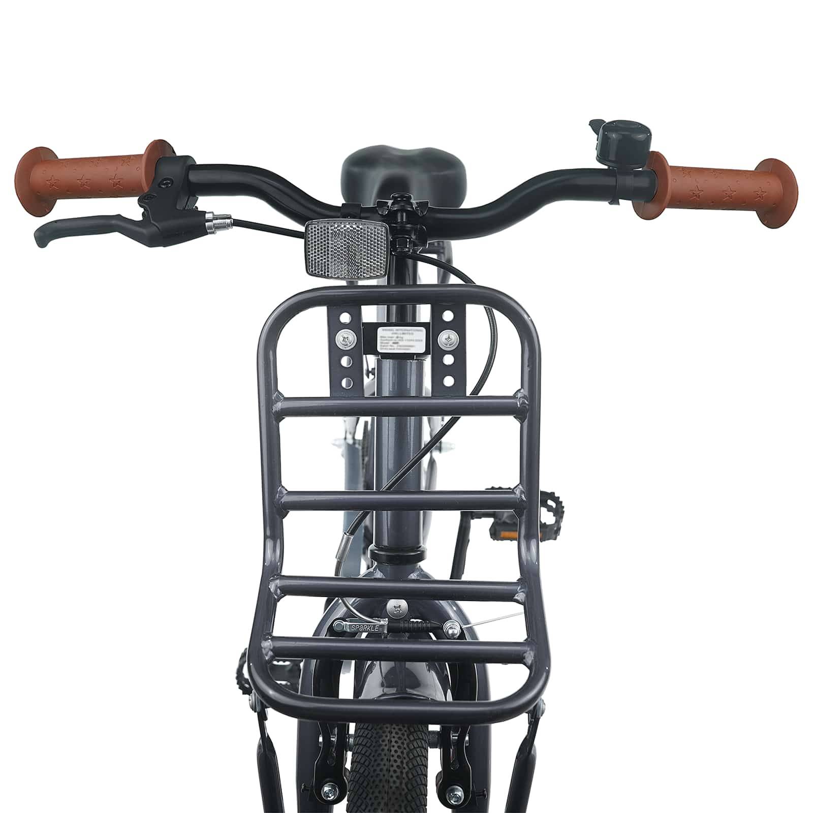 vidaXL Kinderfahrrad 18 Zoll für 5-7 Jahre alt Dunkelgrau