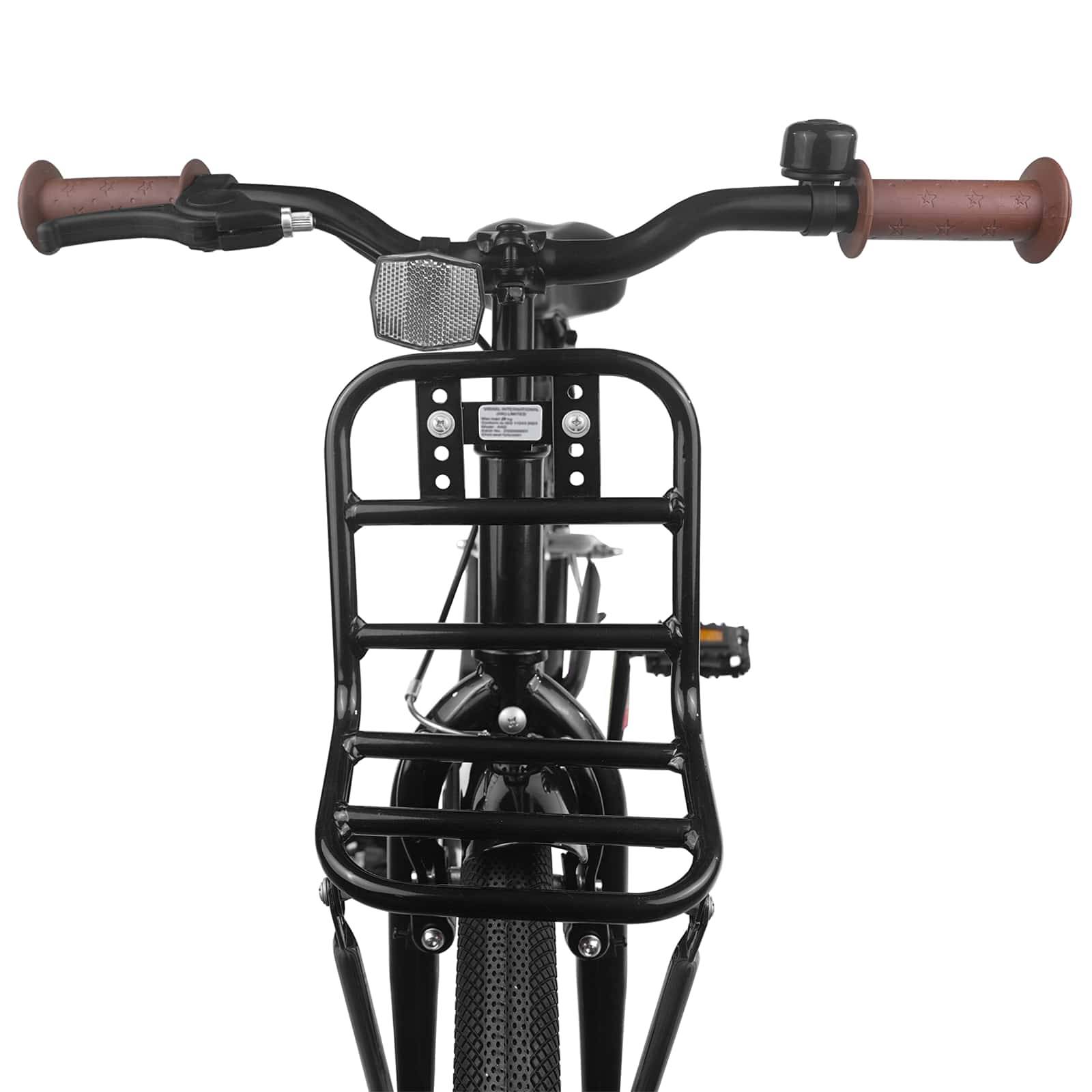 vidaXL Kinderfahrrad 18 Zoll für 5-7 Jahre alt Schwarz