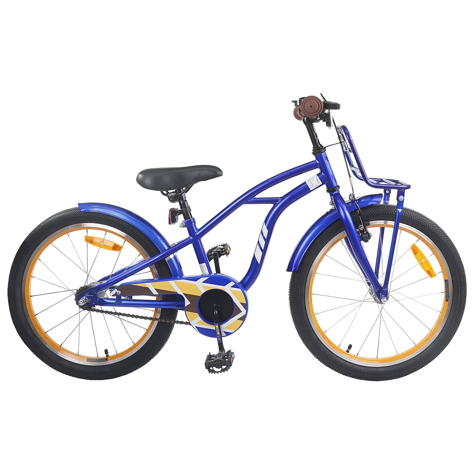 vidaXL Kinderfahrrad 18 Zoll für 5-7 Jahre alt Dunkelblau