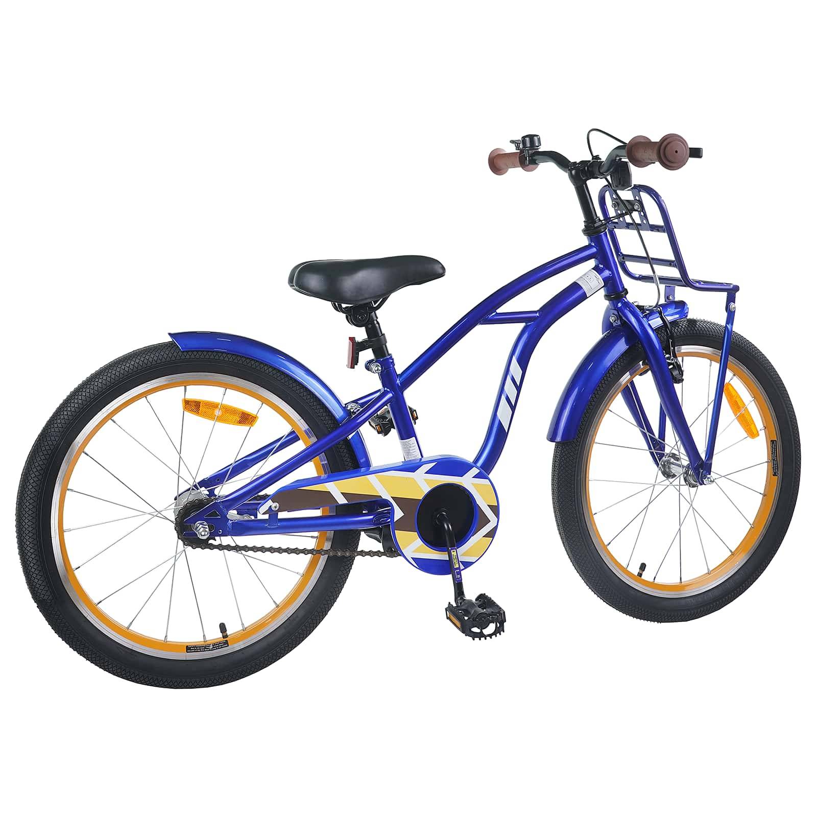 vidaXL Kinderfahrrad 18 Zoll für 5-7 Jahre alt Dunkelblau