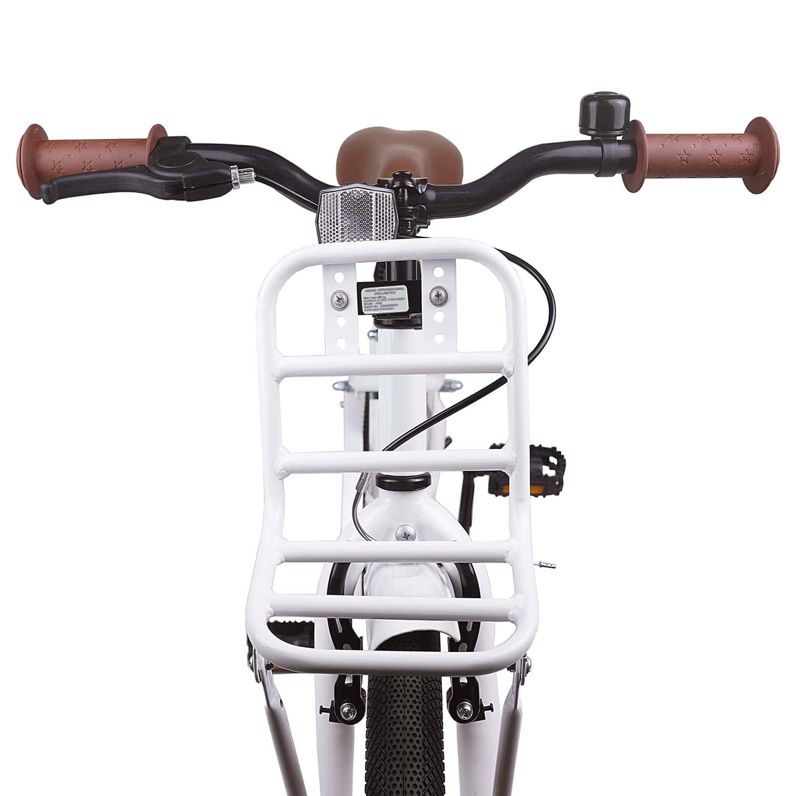 vidaXL Kinderfahrrad 18 Zoll für 5-7 Jahre alt Weiß