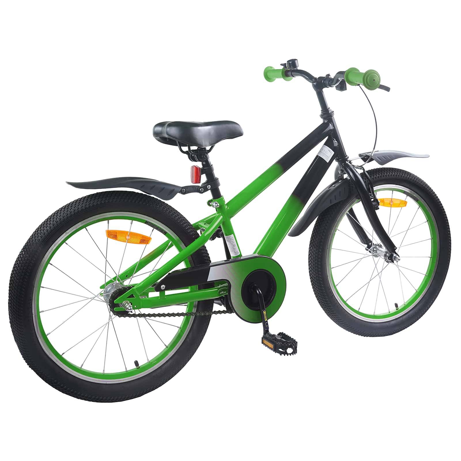vidaXL Kinderfahrrad 18 Zoll für 5-7 Jahre alt Blau Schwarz