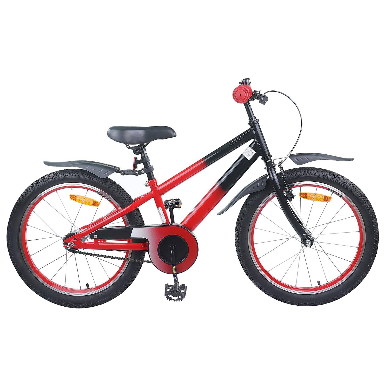vidaXL Kinderfahrrad 18 Zoll für 5-7 Jahre alt Blau Schwarz