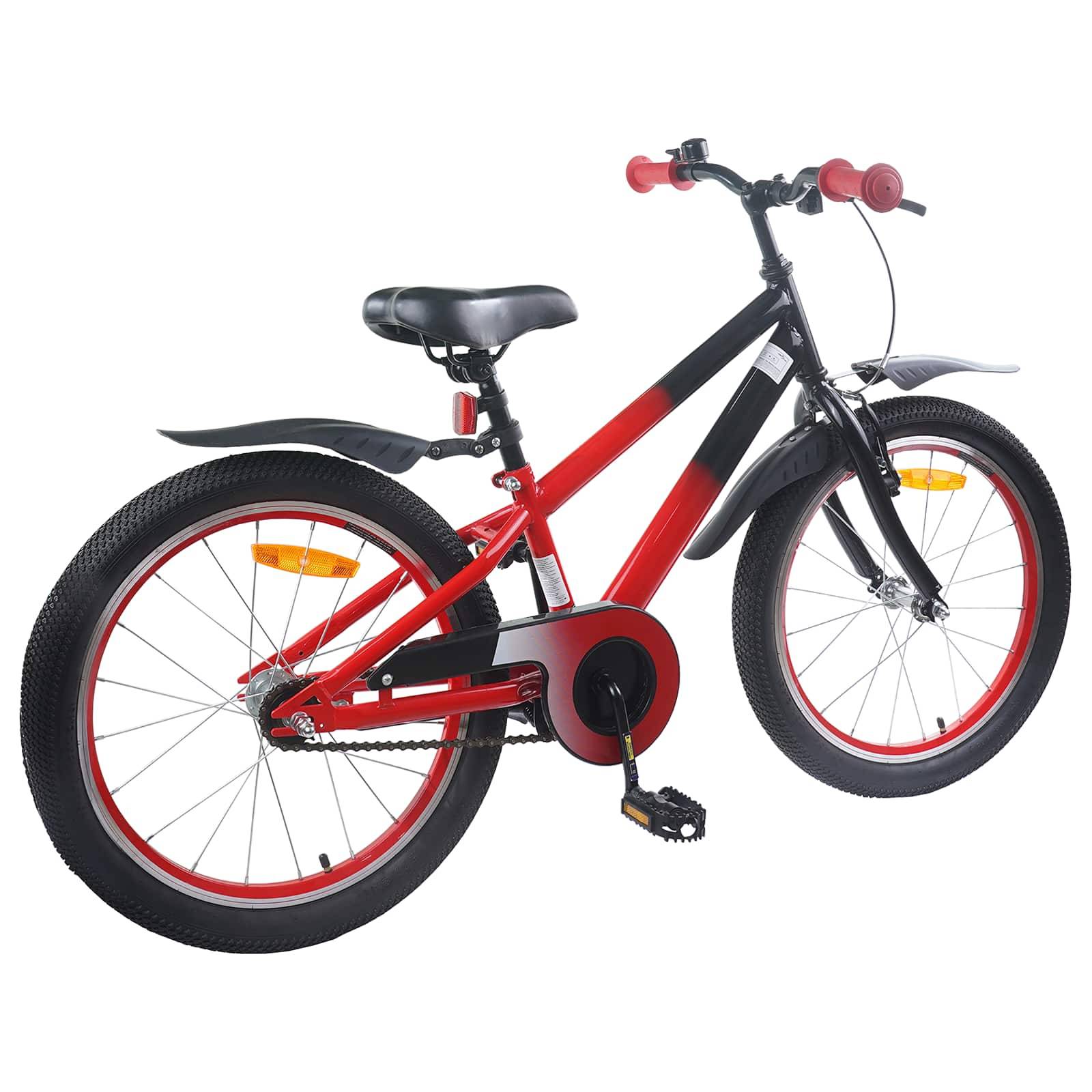 vidaXL Kinderfahrrad 18 Zoll für 5-7 Jahre alt Blau Schwarz