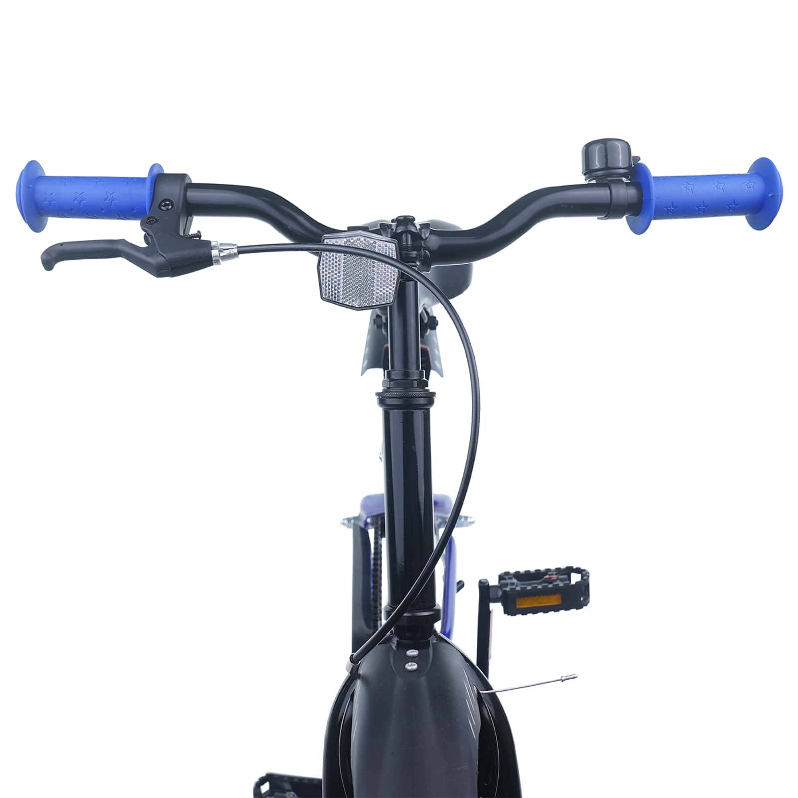 vidaXL Kinderfahrrad 18 Zoll für 5-7 Jahre alt Blau Schwarz