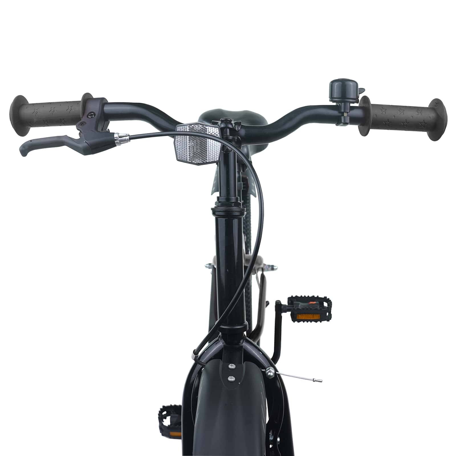 vidaXL Kinderfahrrad 18 Zoll für 5-7 Jahre alt Schwarz