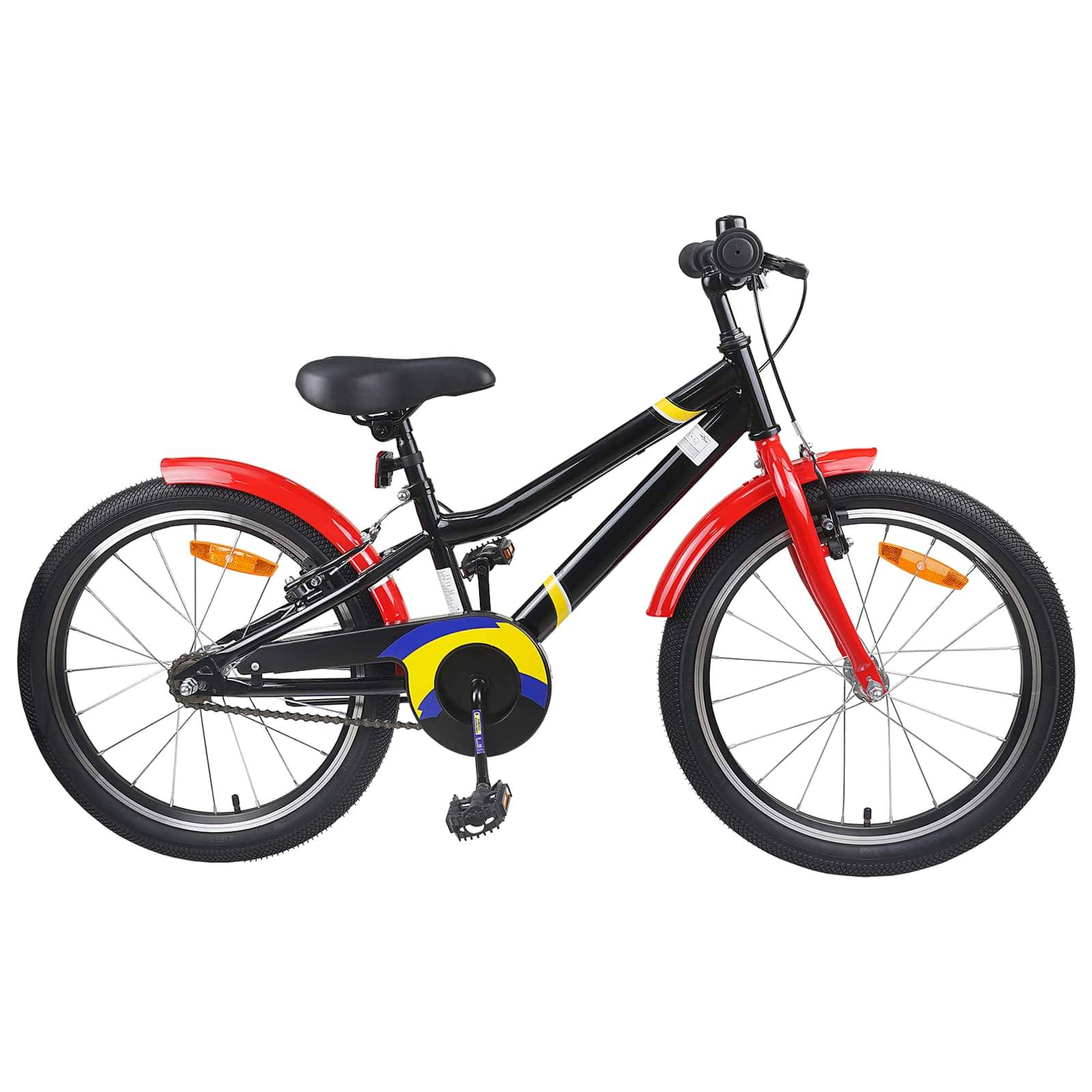 vidaXL Kinderfahrrad 24 Zoll für 8-12 Jahre alt Schwarz Rot