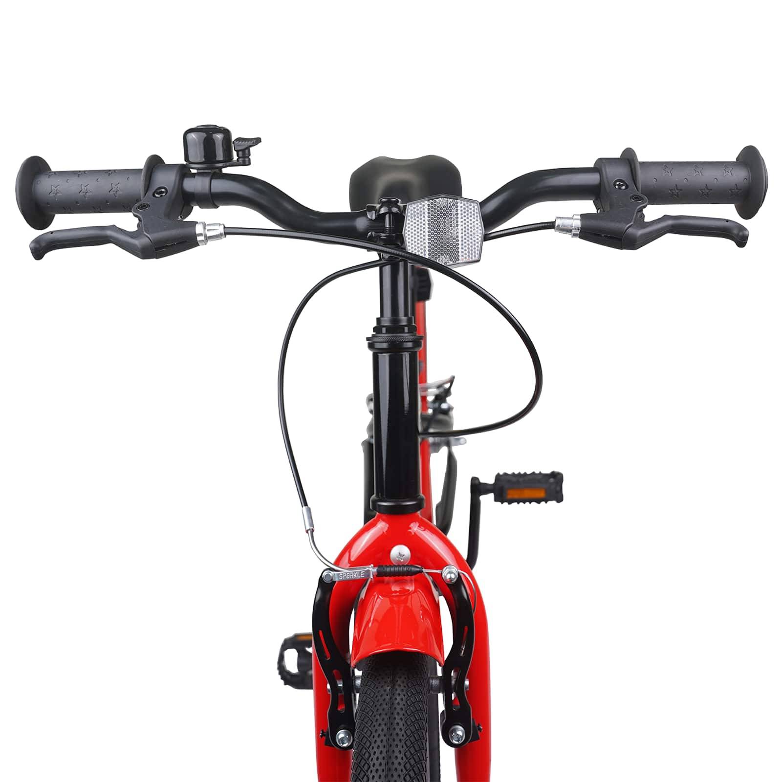vidaXL Kinderfahrrad 22 Zoll für 7-12 Jahre alt Schwarz Rot