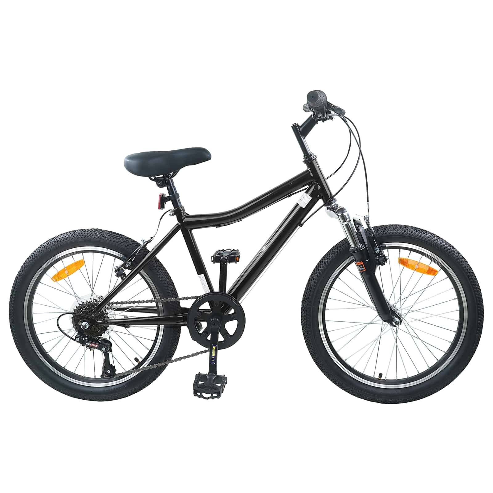 vidaXL Kinderfahrrad 20 Zoll 6-Speed für 6-11 Jahre alt Schwarz