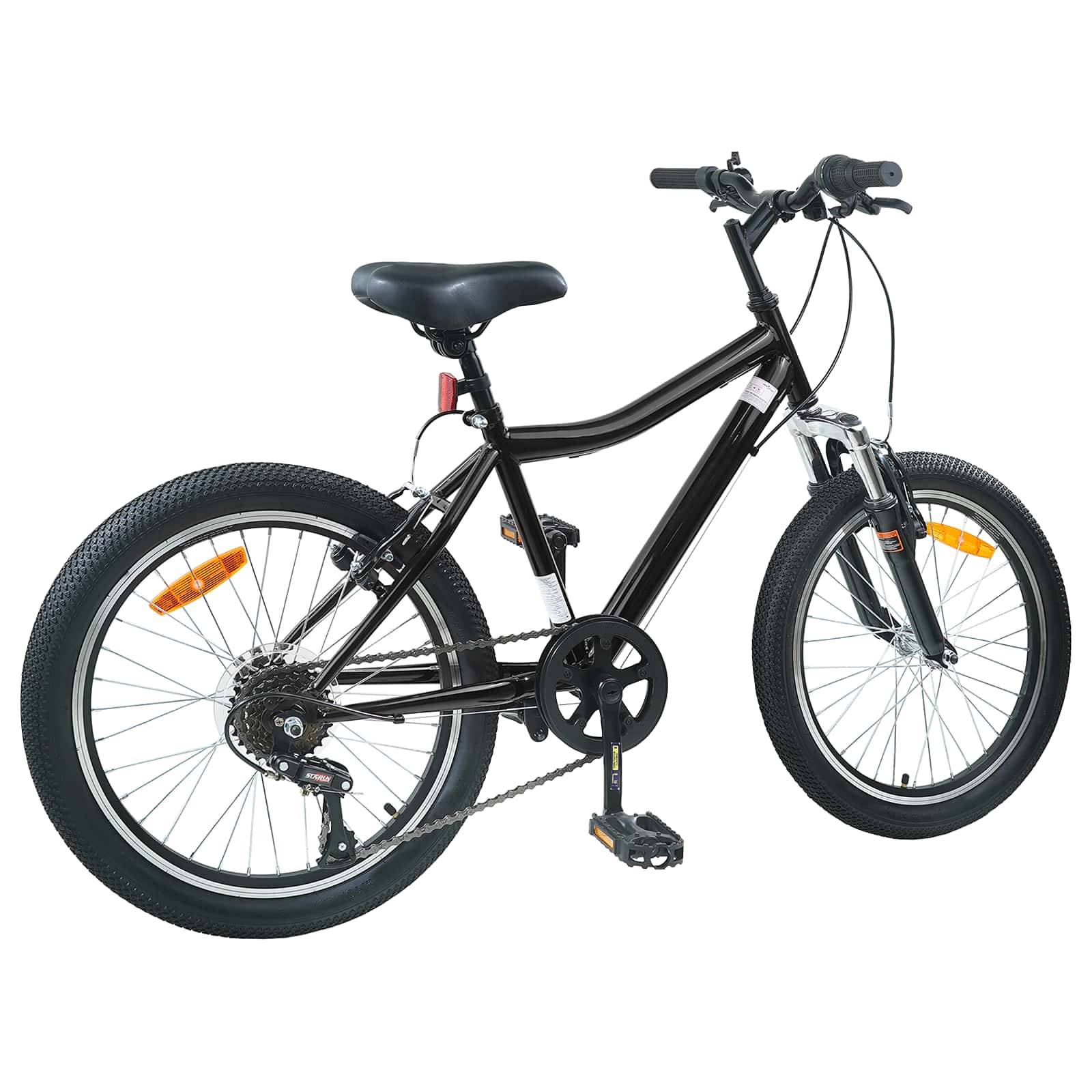 vidaXL Kinderfahrrad 20 Zoll 6-Speed für 6-11 Jahre alt Schwarz