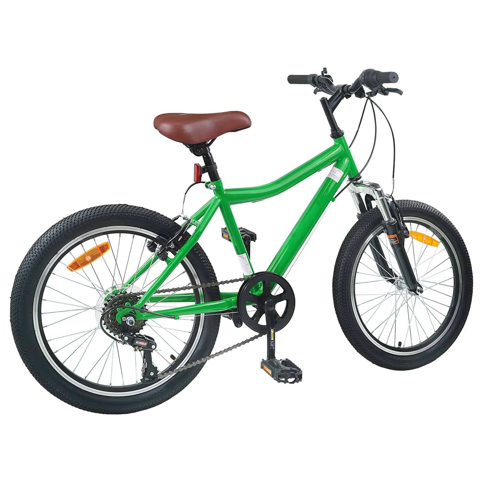 vidaXL Kinderfahrrad 24 Zoll 6-Speed für 8-12 Jahre alt Grün