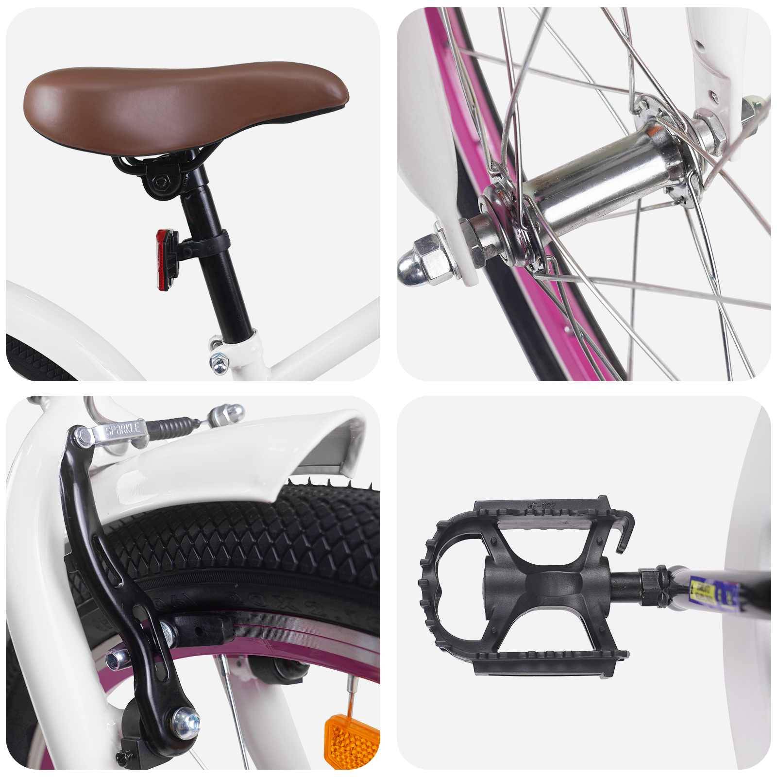 vidaXL Kinderfahrrad 20 Zoll für 6-11 Jahre alt Weiß