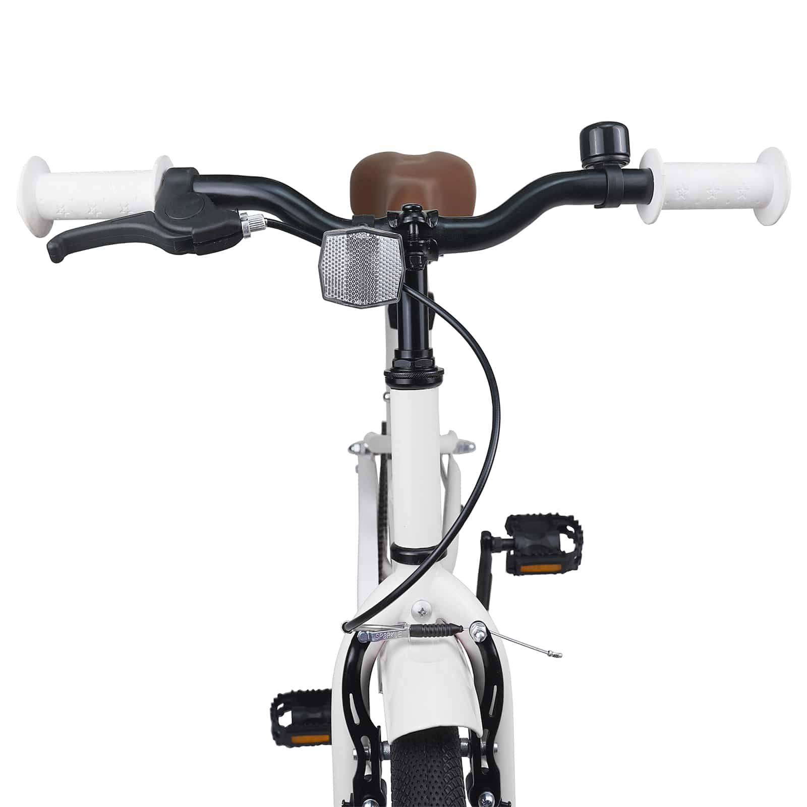 vidaXL Kinderfahrrad 18 Zoll für 5-7 Jahre alt Weiß