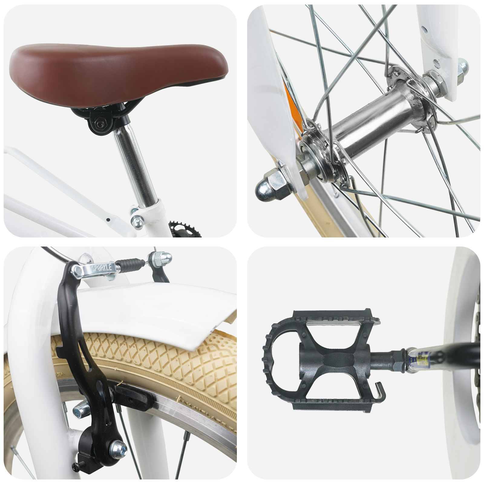 vidaXL Kinderfahrrad 20 Zoll 6-11 Weiß