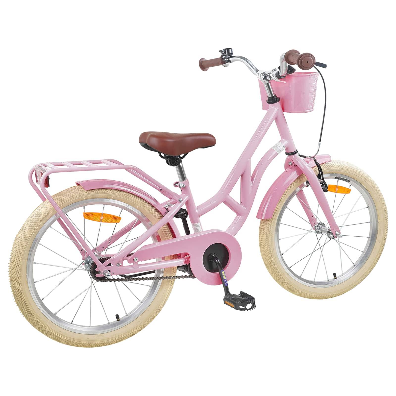 vidaXL Kinderfahrrad 20 Zoll für 6-11 Jahre alt Hellrosa