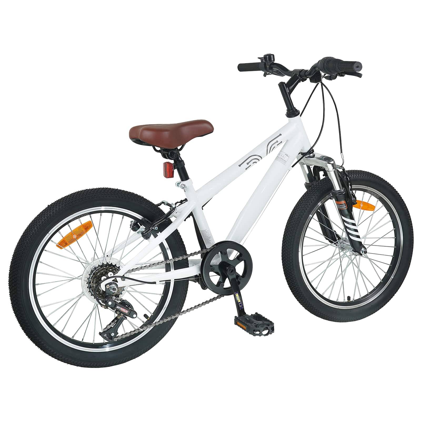 vidaXL Mountainbike 20 Zoll 6-Geschwindigkeit für 5-8 Jahre alt Weiß