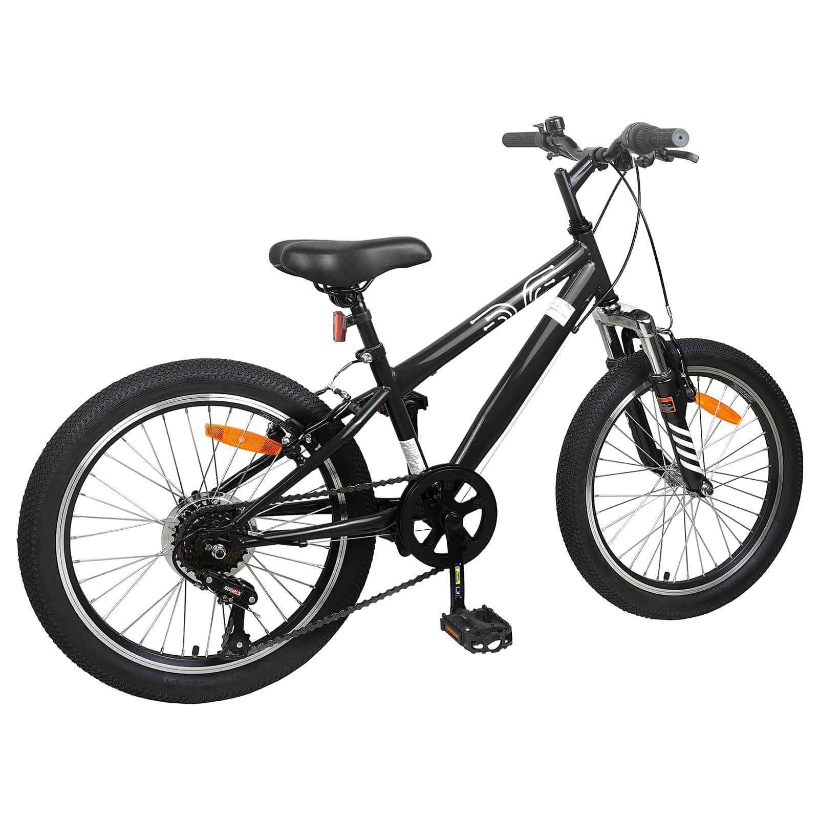 vidaXL Mountainbike 20 Zoll 6-Speed für 5-8 Jahre alt Schwarz